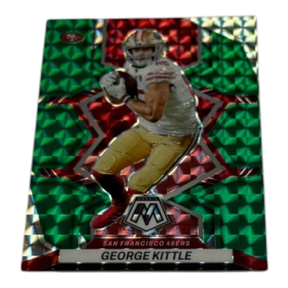 2022 Panini Mosaic George Kittle 179 Green Mosaic Prizm San Francisco 49ers NFL